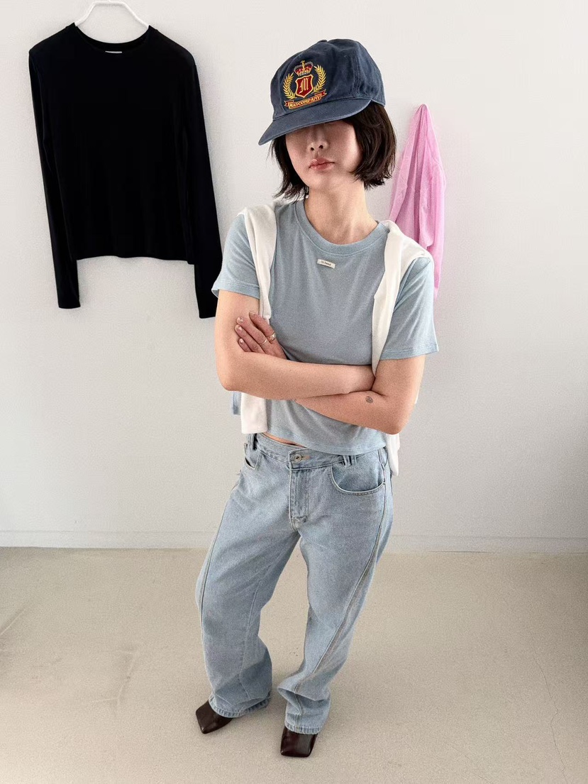 OLI SEOUL韓國直郵㊣女裝新品熱賣推薦時尚26春夏休閑人氣T恤OLI SEOULT恤