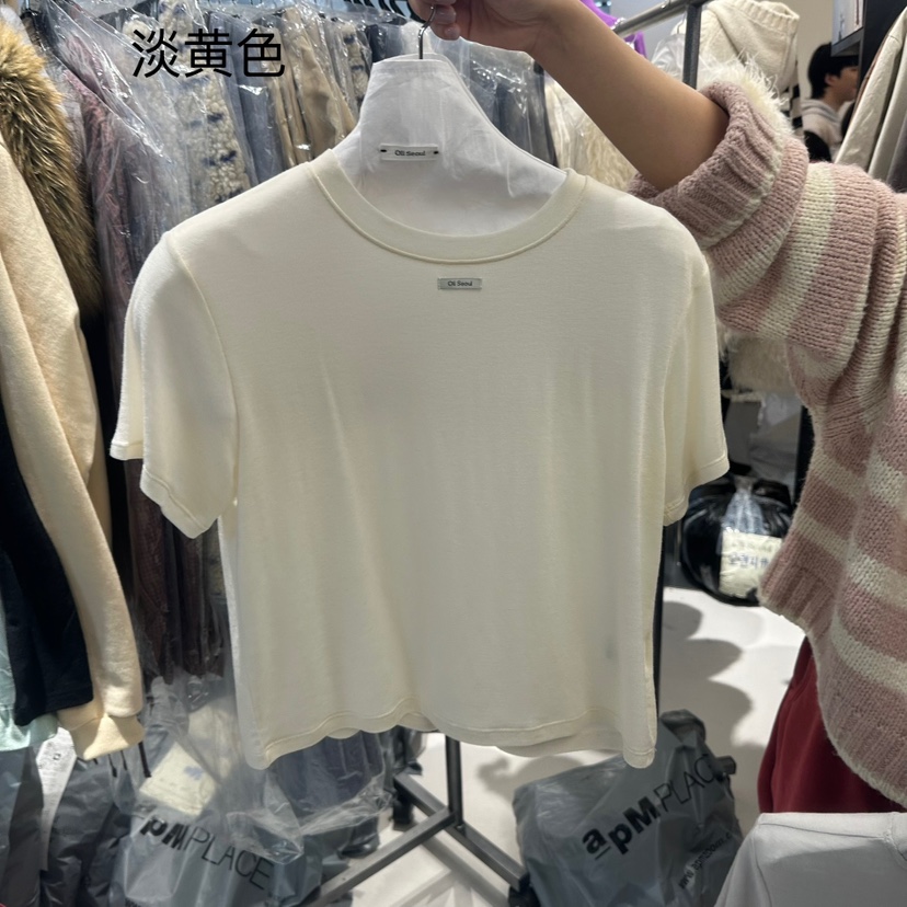 OLI SEOUL韓國直郵㊣女裝新品熱賣推薦時尚26春夏休閑人氣T恤OLI SEOULT恤圖色3