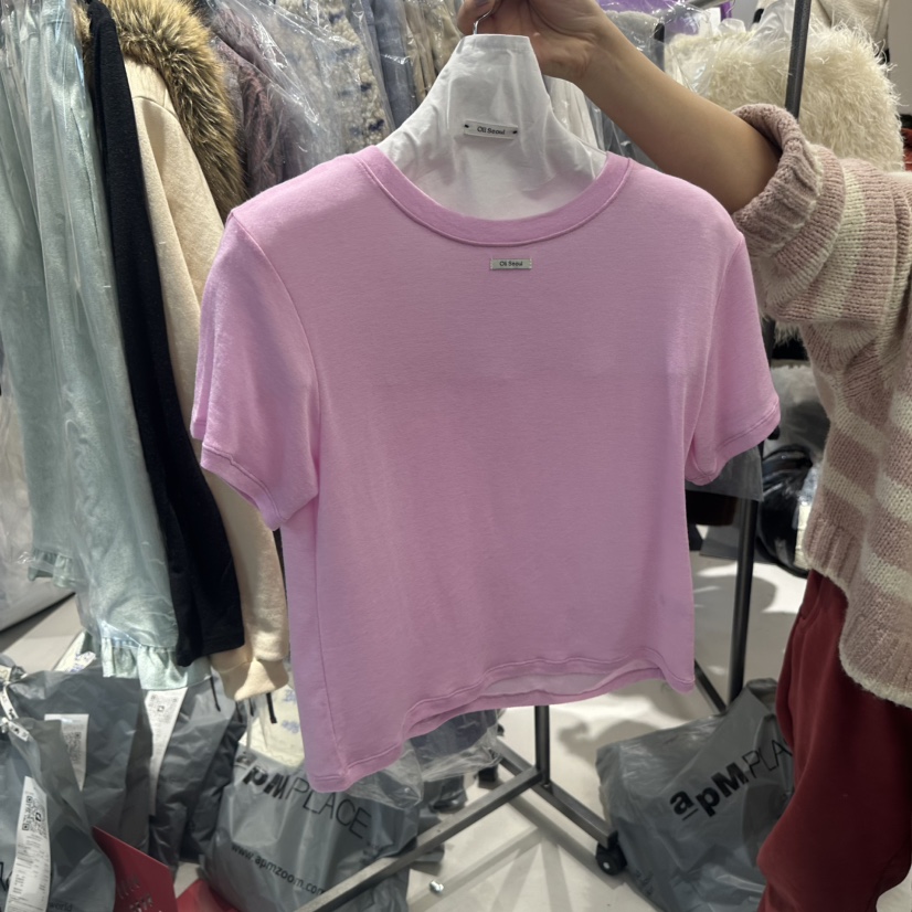 OLI SEOUL韓國直郵㊣女裝新品熱賣推薦時尚26春夏休閑人氣T恤OLI SEOULT恤圖色4