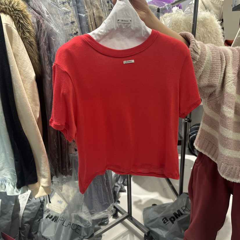 OLI SEOUL韓國直郵㊣女裝新品熱賣推薦時尚26春夏休閑人氣T恤OLI SEOULT恤圖色5