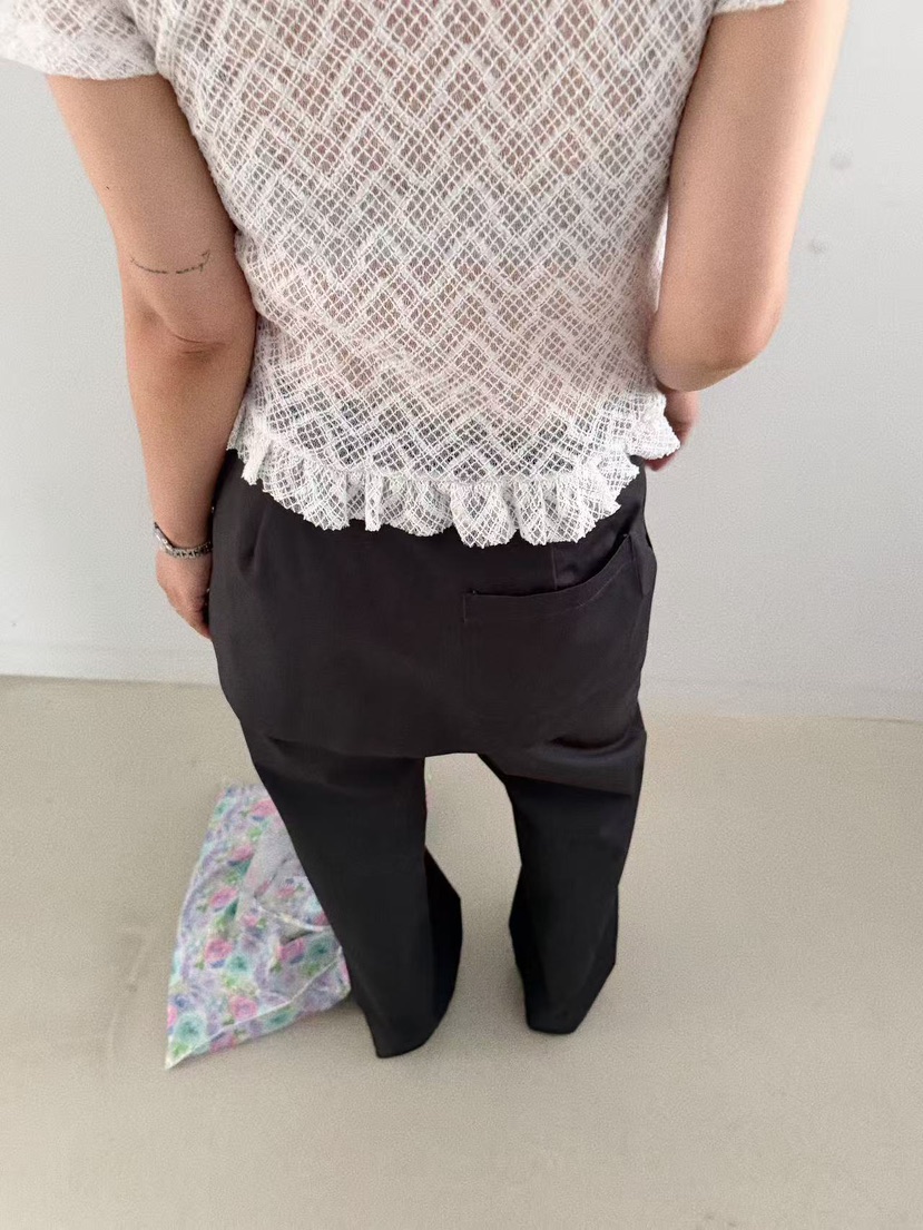 OLI SEOUL㊣東大門實拍女士新品休閑真品職業時尚推薦T恤蕾絲OLI SEOULT恤