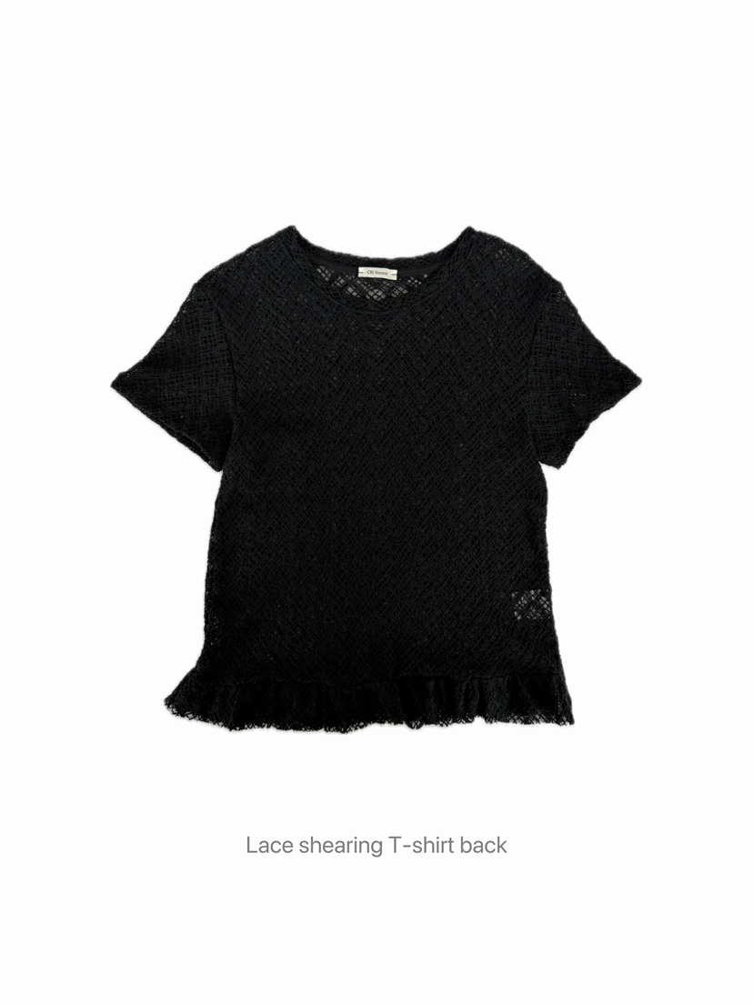 OLI SEOUL㊣東大門實拍女士新品休閑真品職業時尚推薦T恤蕾絲OLI SEOULT恤圖色2