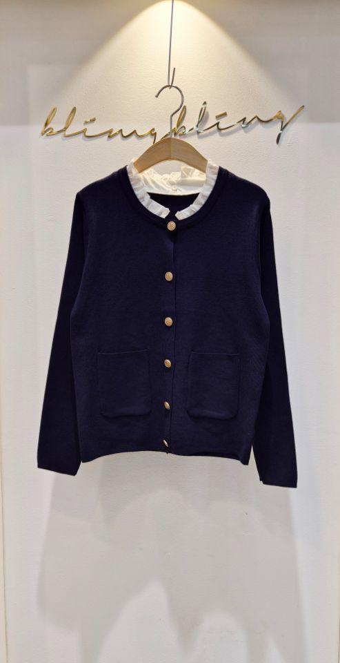 RICO韓國代購㊣女士新款休閑推薦時尚人氣職業真品針織衫棉質bling bling/RICO針織衫圖色2