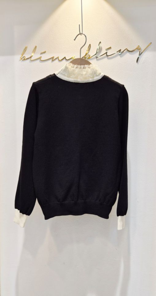 RICO韓國代購㊣女士新品時尚推薦26春夏熱賣職業針織衫蕾絲bling bling/RICO針織衫