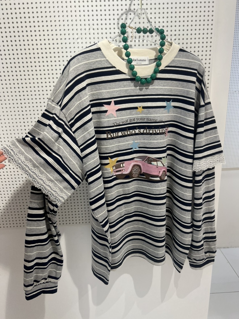 BLUE BANANA東大門直郵㊣女裝新款熱賣真品推薦職業長袖T恤BLUE BANANA長袖T恤圖色2