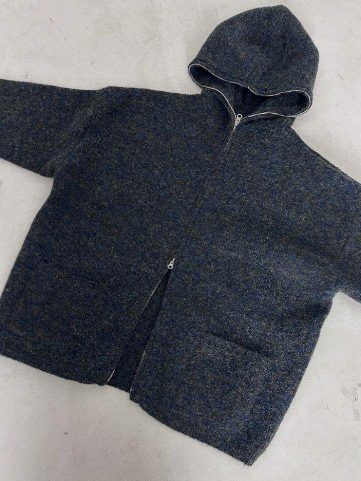 HESTORY韓國代購㊣女裝新款職業毛衣連帽針織衫男女同款拉鏈HESTORY毛衣