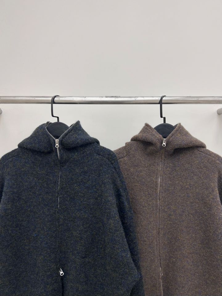 HESTORY韓國代購㊣女裝新款職業毛衣連帽針織衫男女同款拉鏈HESTORY毛衣