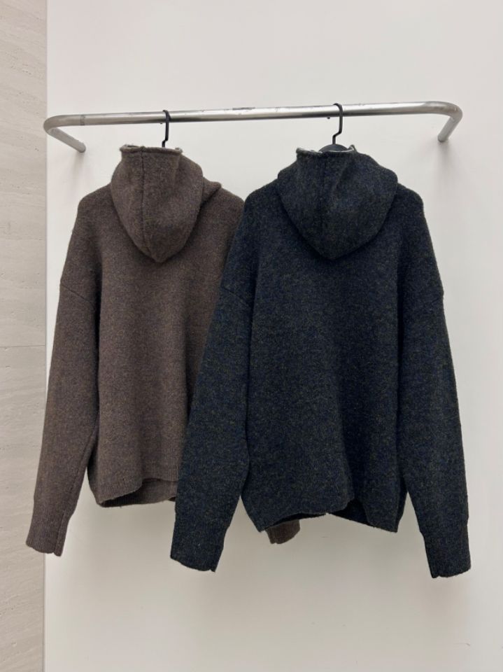 HESTORY韓國代購㊣女裝新款職業毛衣連帽針織衫男女同款拉鏈HESTORY毛衣