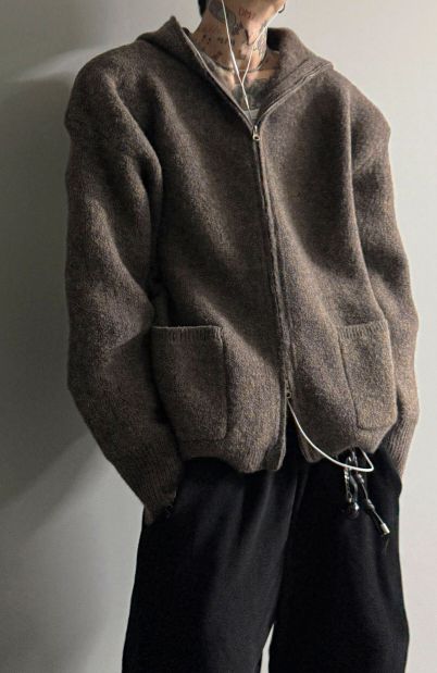 HESTORY韓國代購㊣女裝新款職業毛衣連帽針織衫男女同款拉鏈HESTORY毛衣