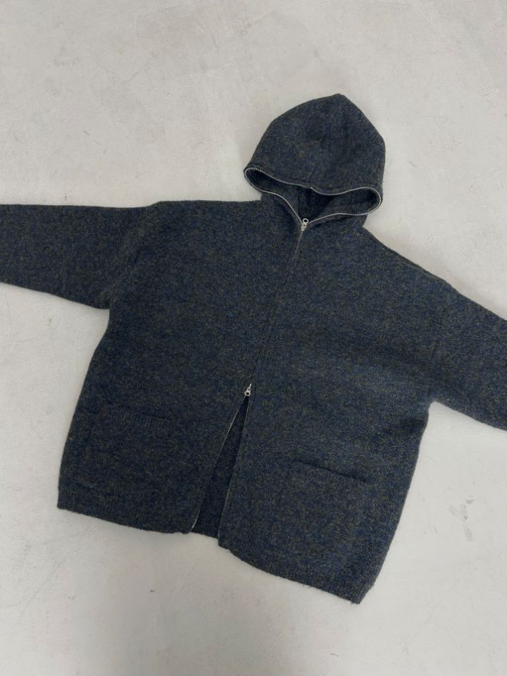 HESTORY韓國代購㊣女裝新款職業毛衣連帽針織衫男女同款拉鏈HESTORY毛衣