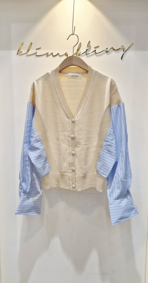 RICO㊣東大門代購女士新款休閑人氣時尚熱賣職業針織衫棉質bling bling/RICO針織衫圖色3