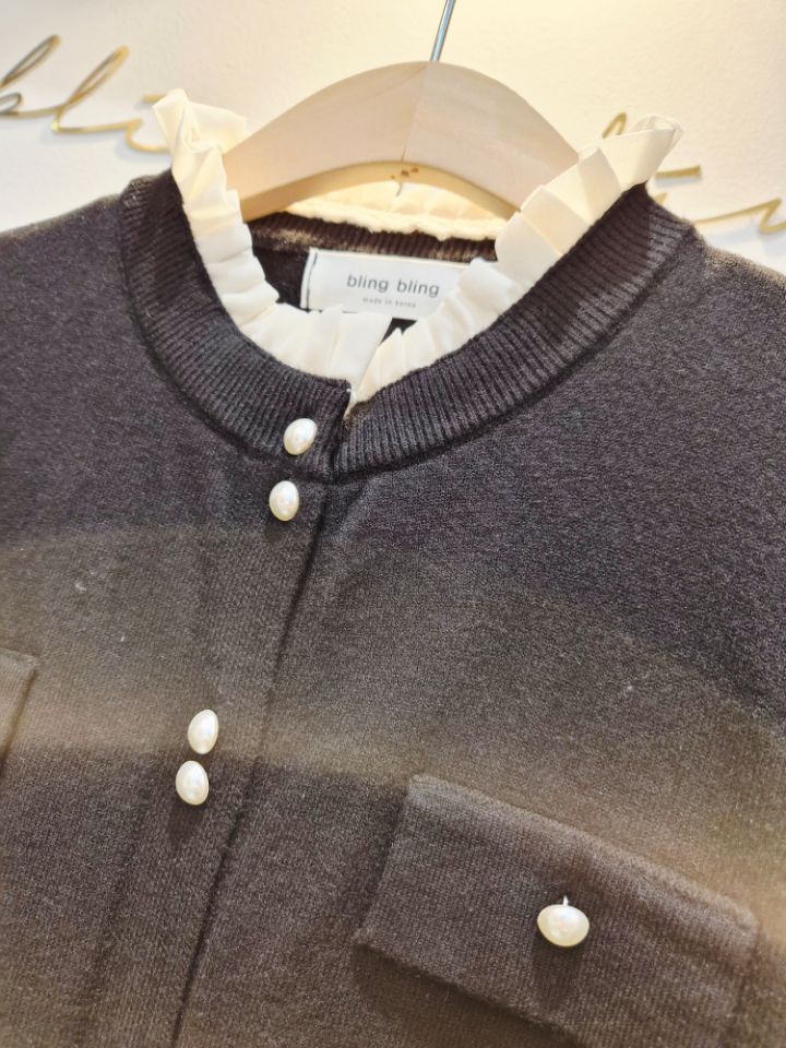 RICO韓國代購㊣女裝新款26春夏時尚人氣真品推薦針織衫紐扣bling bling/RICO針織衫