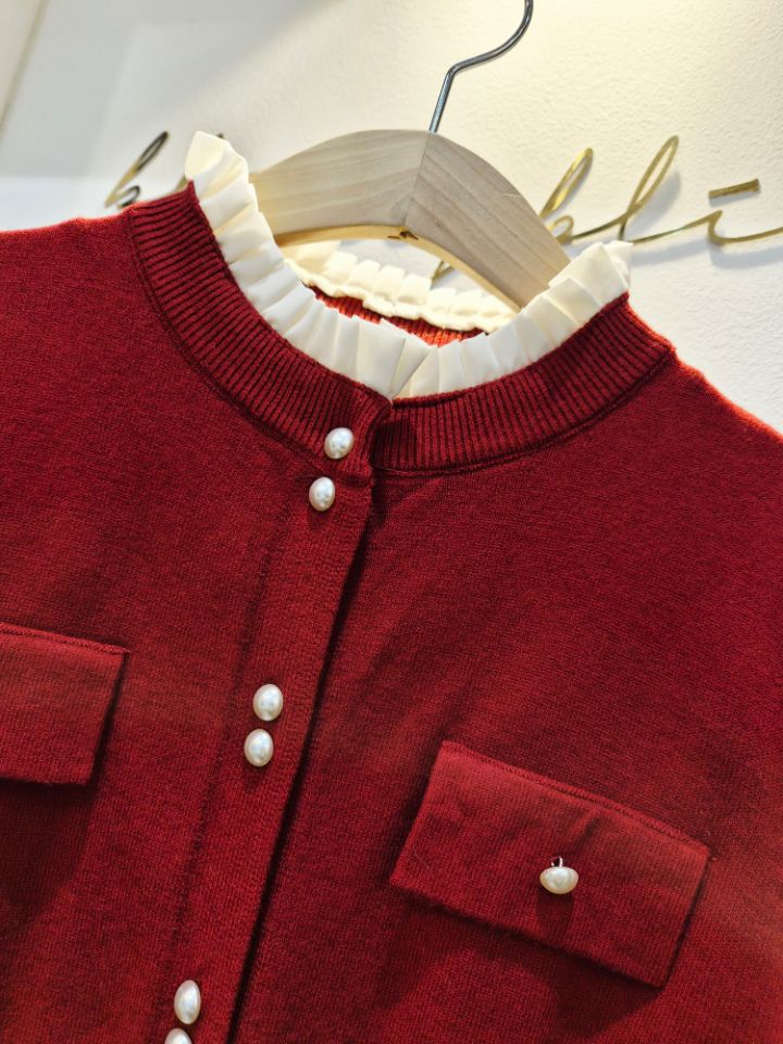 RICO韓國代購㊣女裝新款26春夏時尚人氣真品推薦針織衫紐扣bling bling/RICO針織衫