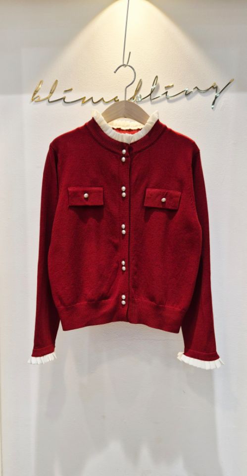 RICO韓國代購㊣女裝新款26春夏時尚人氣真品推薦針織衫紐扣bling bling/RICO針織衫圖色2