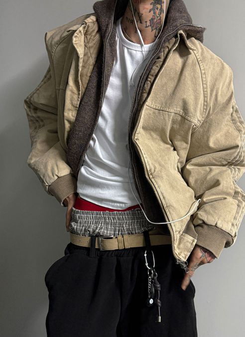 HESTORY韓國直郵㊣女裝新款時尚職業熱賣人氣短款棉服男女同款HESTORY短款棉服