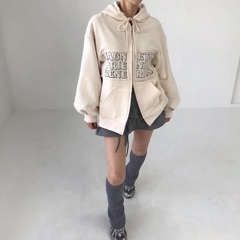 2TWO MOON韓國直郵㊣女裝新品26春夏人氣休閑時尚衛衣拉鏈2TWO MOON衛衣