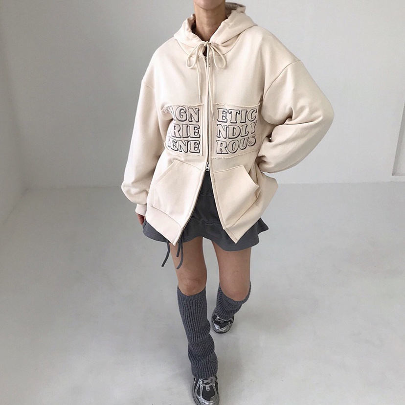 2TWO MOON韓國直郵㊣女裝新品26春夏人氣休閑時尚衛衣拉鏈2TWO MOON衛衣