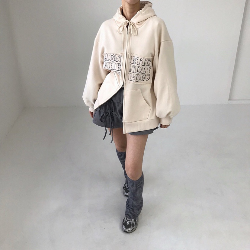 2TWO MOON韓國直郵㊣女裝新品26春夏人氣休閑時尚衛衣拉鏈2TWO MOON衛衣