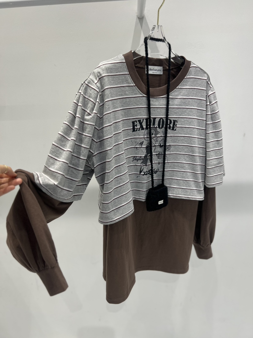 BLUE BANANA㊣東大門代購女裝新款真品推薦26春夏時尚長袖T恤BLUE BANANA長袖T恤圖色2