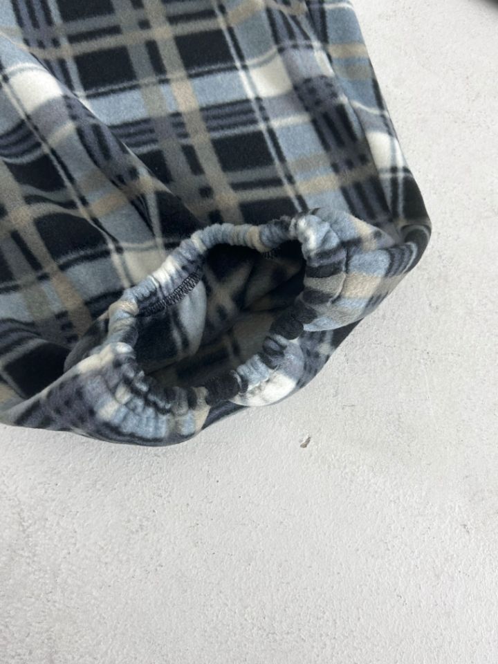 HESTORY韓國代購㊣女裝新品人氣推薦休閑褲男女同款格紋抓絨HESTORY休閑褲