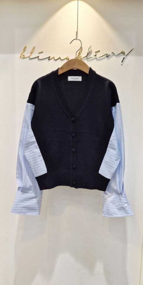 BLING BLING-S東大門直郵㊣女士新品休閑人氣針織衫V領開衫BLING BLING-S針織衫圖色2