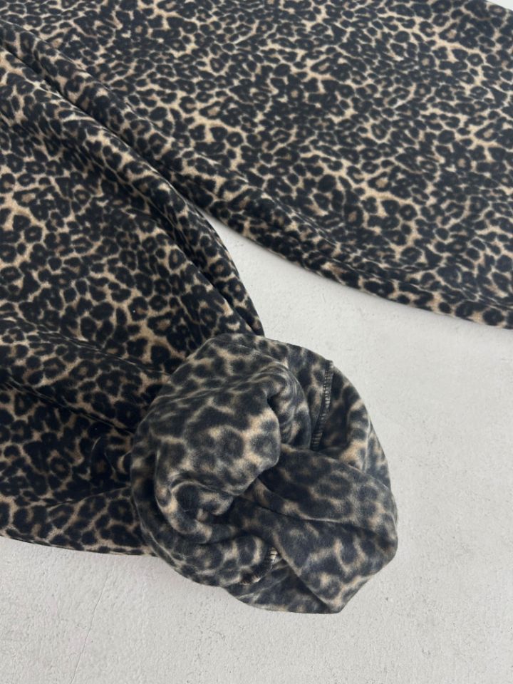 HESTORY㊣東大門代購女裝新品推薦26春夏休閑褲男女同款抓絨豹紋HESTORY休閑褲