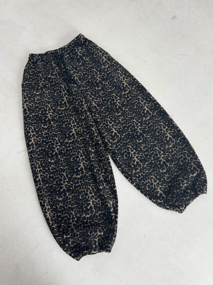 HESTORY㊣東大門代購女裝新品推薦26春夏休閑褲男女同款抓絨豹紋HESTORY休閑褲