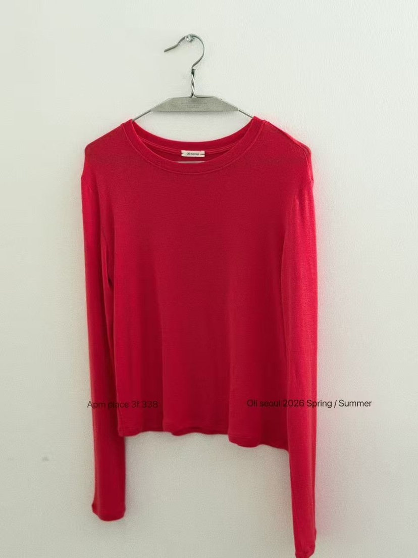 OLI SEOUL㊣東大門實拍女裝新款推薦熱賣職業時尚休閑長袖T恤OLI SEOUL長袖T恤