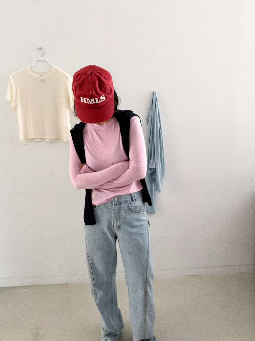 OLI SEOUL㊣東大門實拍女裝新款推薦熱賣職業時尚休閑長袖T恤OLI SEOUL長袖T恤