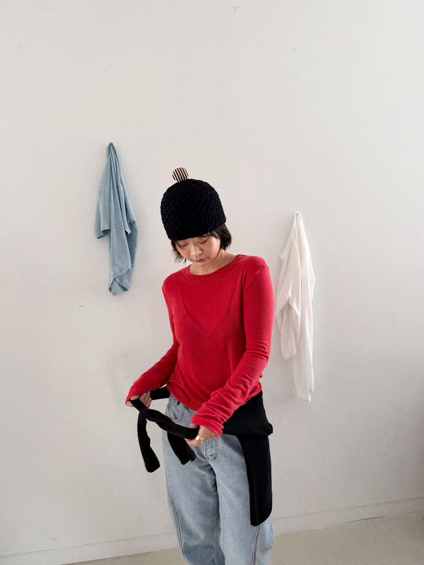 OLI SEOUL㊣東大門實拍女裝新款推薦熱賣職業時尚休閑長袖T恤OLI SEOUL長袖T恤