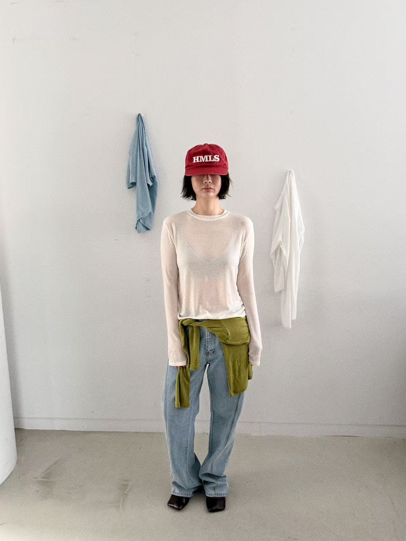 OLI SEOUL㊣東大門實拍女裝新款推薦熱賣職業時尚休閑長袖T恤OLI SEOUL長袖T恤