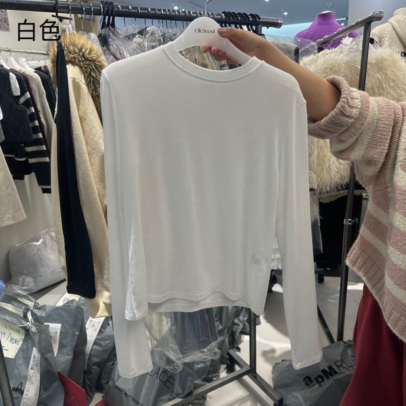 OLI SEOUL㊣東大門實拍女裝新款推薦熱賣職業時尚休閑長袖T恤OLI SEOUL長袖T恤圖色1