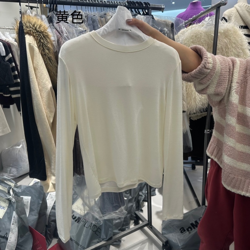 OLI SEOUL㊣東大門實拍女裝新款推薦熱賣職業時尚休閑長袖T恤OLI SEOUL長袖T恤圖色2