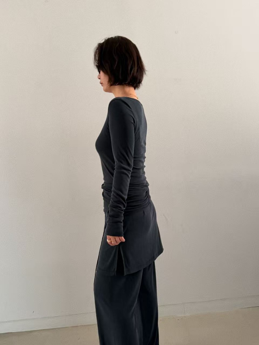 OLI SEOUL㊣東大門代購女裝新款推薦真品休閑26春夏長袖T恤OLI SEOUL長袖T恤