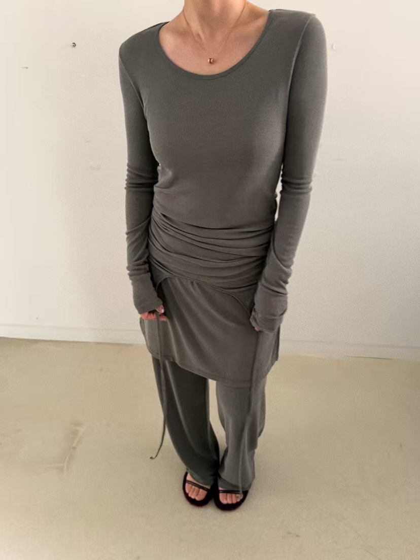 OLI SEOUL㊣東大門代購女裝新款推薦真品休閑26春夏長袖T恤OLI SEOUL長袖T恤