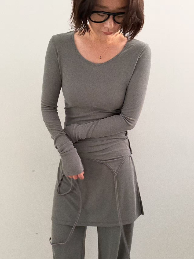 OLI SEOUL㊣東大門代購女裝新款推薦真品休閑26春夏長袖T恤OLI SEOUL長袖T恤