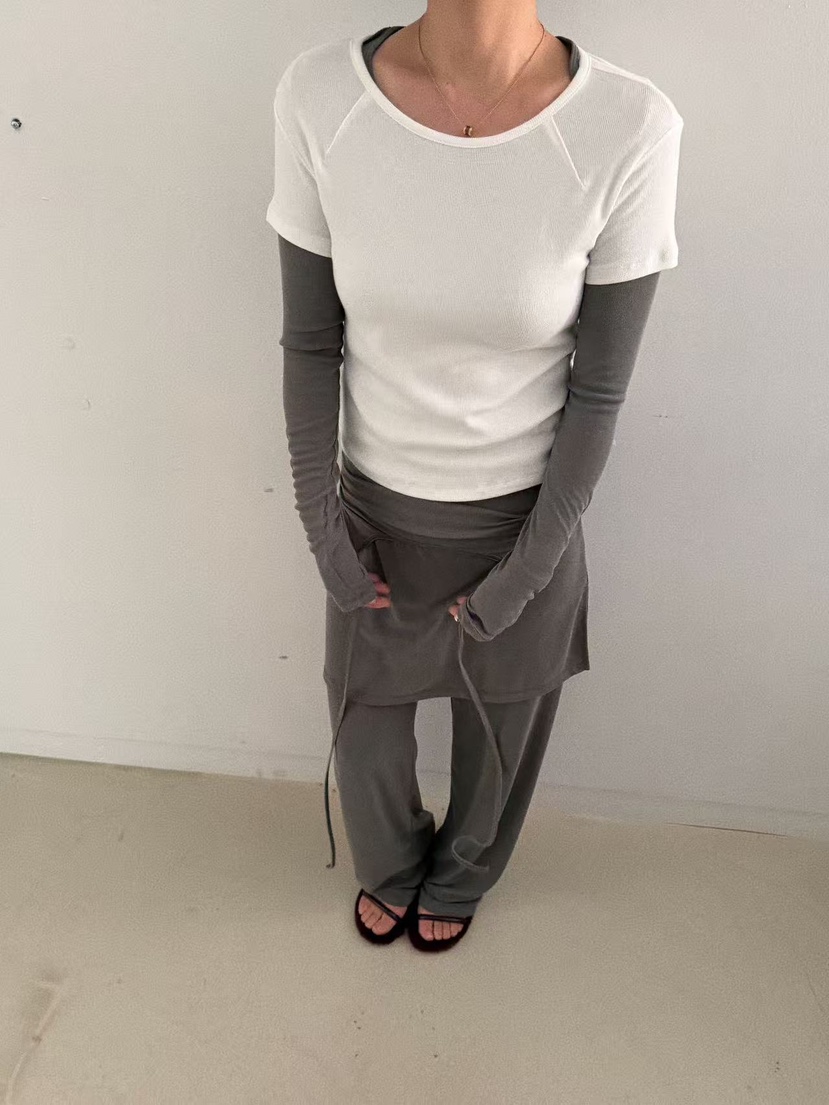 OLI SEOUL㊣東大門代購女裝新款推薦真品休閑26春夏長袖T恤OLI SEOUL長袖T恤