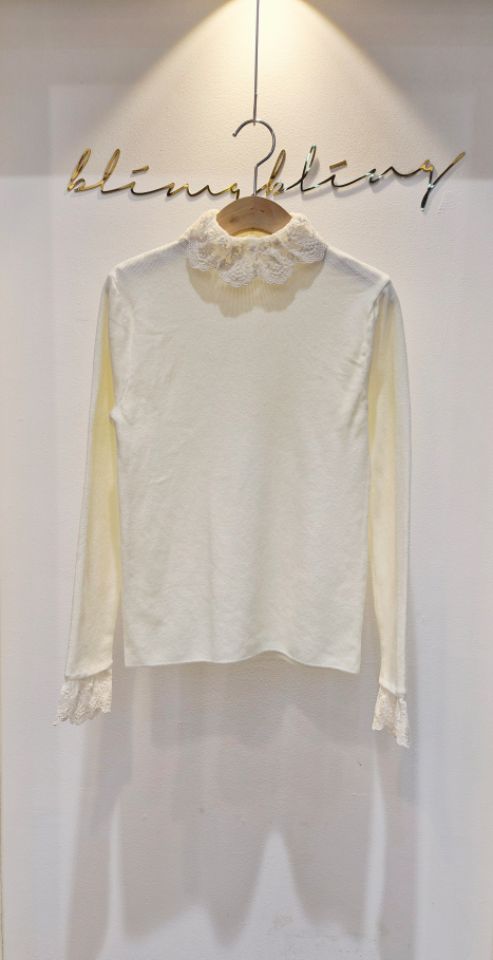 RICO㊣東大門代購女裝新品時尚休閑職業人氣熱賣針織衫蕾絲bling bling/RICO針織衫圖色2