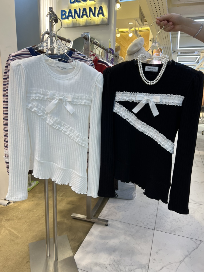 BLUE BANANA東大門直郵㊣女裝新品推薦真品熱賣26春夏長袖T恤BLUE BANANA長袖T恤