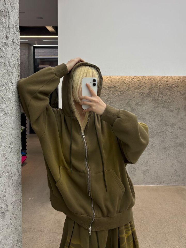 HESTORY㊣東大門代購女士新款休閑衛衣連帽拉鏈衫男女同款毛絨HESTORY衛衣