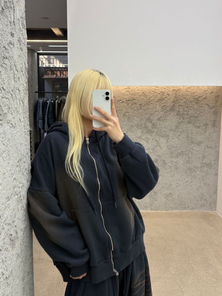 HESTORY㊣東大門代購女士新款休閑衛衣連帽拉鏈衫男女同款毛絨HESTORY衛衣