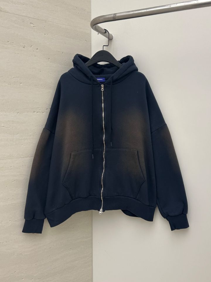 HESTORY㊣東大門代購女士新款休閑衛衣連帽拉鏈衫男女同款毛絨HESTORY衛衣圖色4