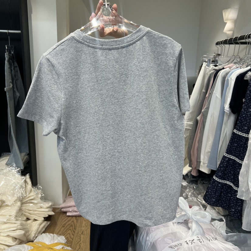 RIVEROOM韓國代購㊣女士新款時尚推薦人氣26春夏休閑T恤春款RIVEROOMT恤