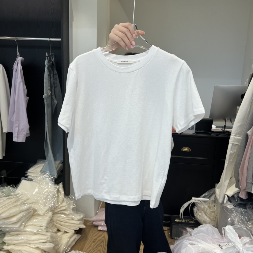 RIVEROOM韓國代購㊣女士新款時尚推薦人氣26春夏休閑T恤春款RIVEROOMT恤圖色3