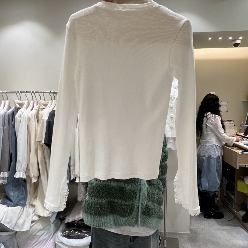 BY FLOW㊣東大門實拍女裝新品職業26春夏人氣真品長袖T恤春款BY FLOW長袖T恤