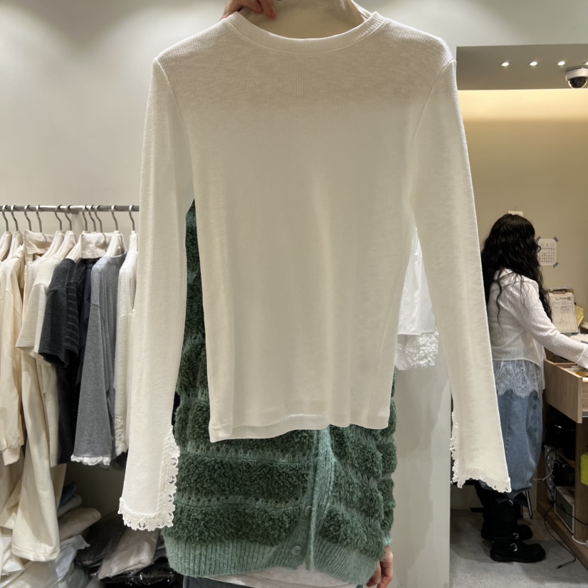 BY FLOW㊣東大門實拍女裝新品職業26春夏人氣真品長袖T恤春款BY FLOW長袖T恤圖色2