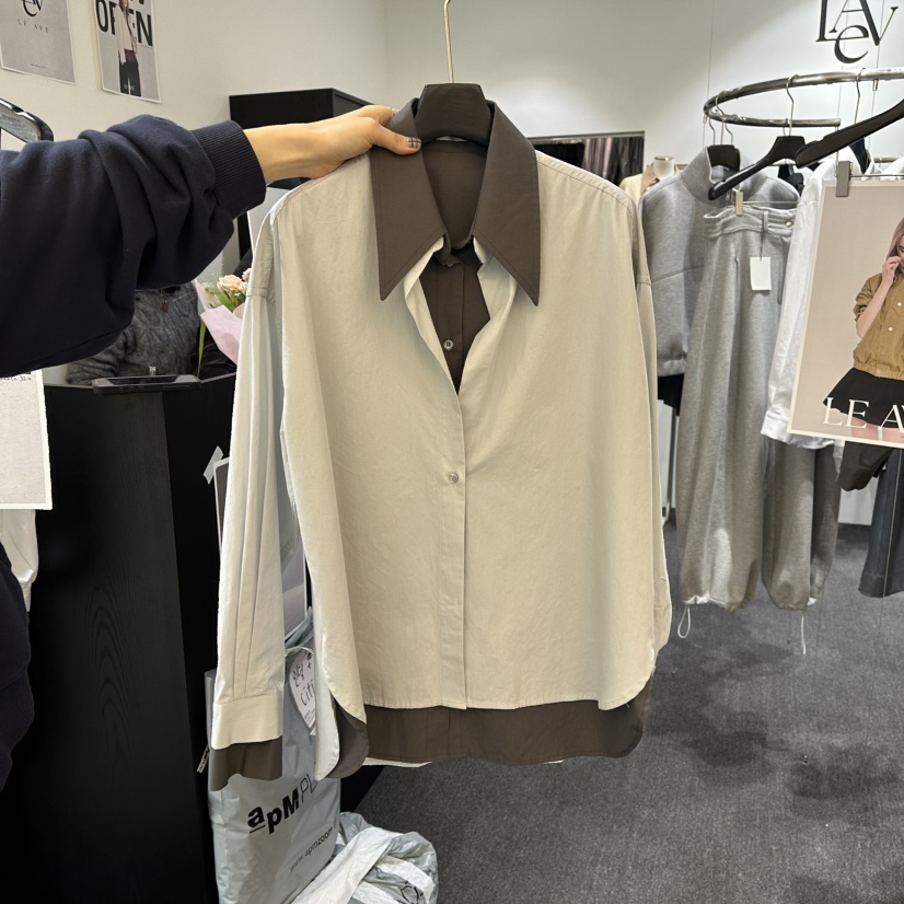 LE AVE韓國直郵㊣女裝新品休閑推薦熱賣時尚26春夏襯衫蕾絲衫LE AVE襯衫/蕾絲衫圖色2