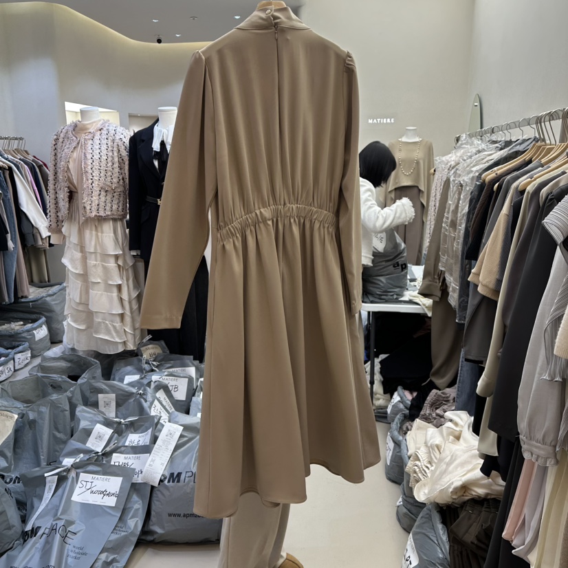 MATIERE韓國代購㊣女士新款熱賣職業推薦時尚人氣連衣裙春款MATIERE連衣裙