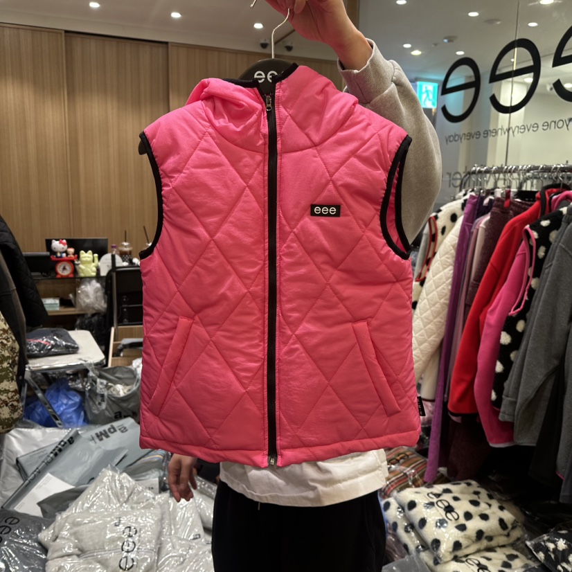 E/E/E東大門直郵㊣女士新品26春夏熱賣時尚休閑真品馬甲絎縫E/E/E馬甲圖色2