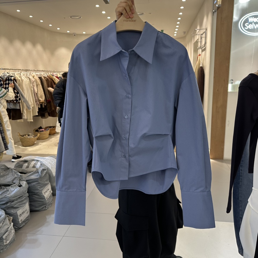 RENDER東大門直郵㊣女士新款人氣26春夏職業襯衫蕾絲衫春款RENDER襯衫/蕾絲衫圖色3